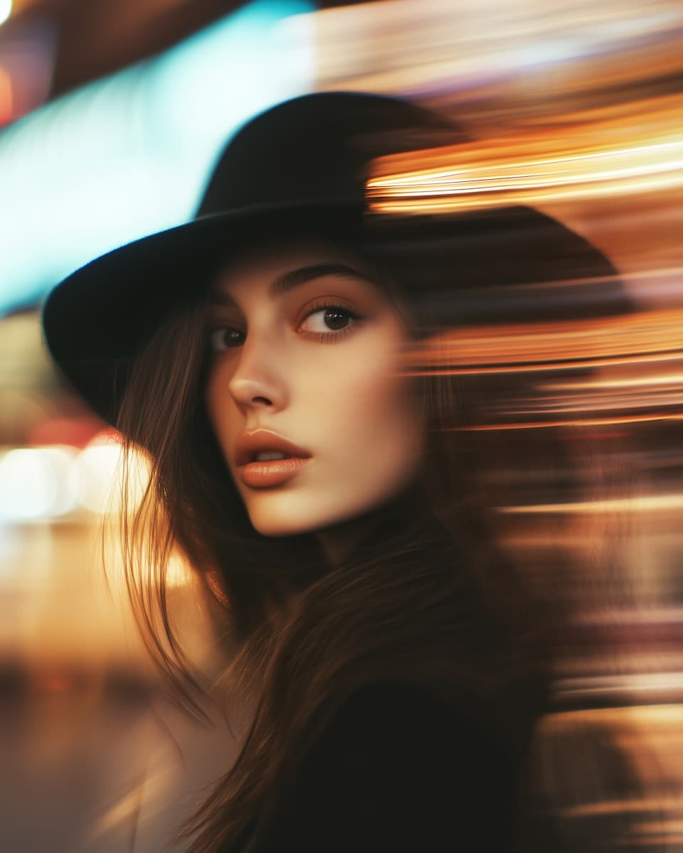 Juliet portrait in a cityscape